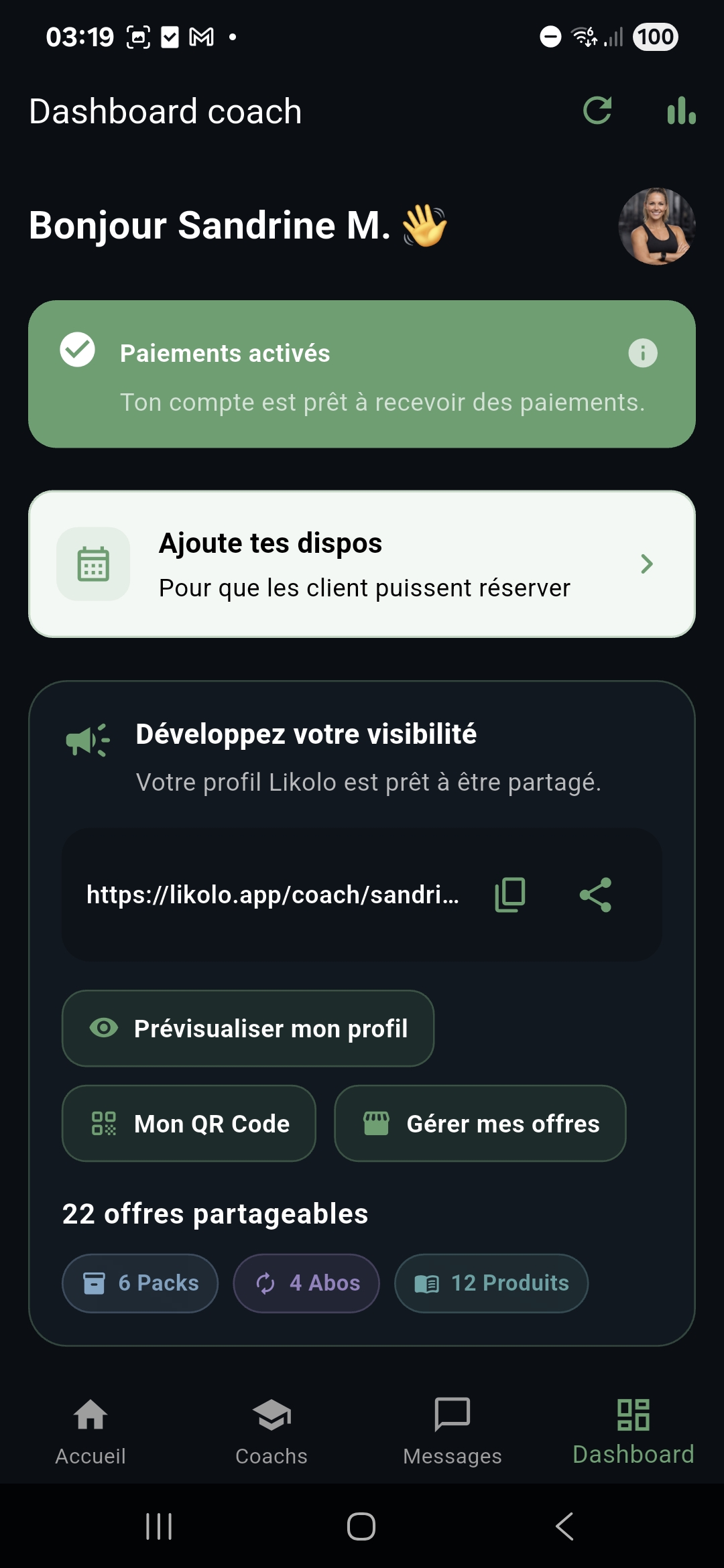Coach Dashboard